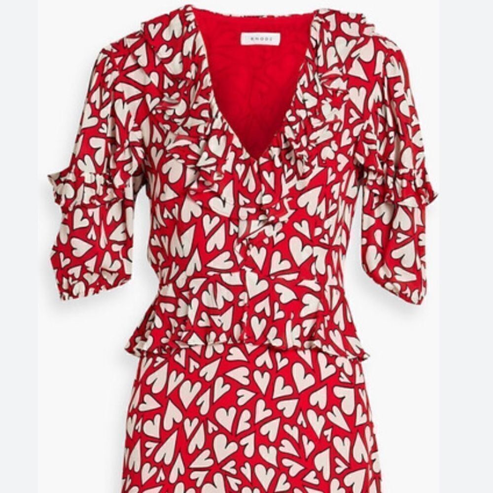 RHODE Hanna Heart Print Top